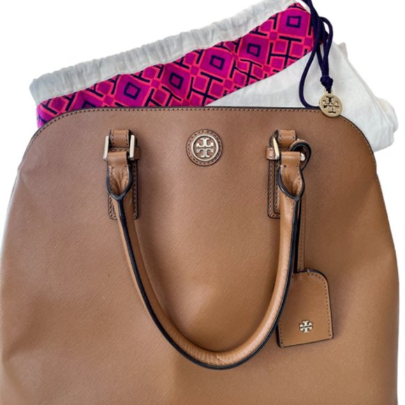 Tory Burch Tan Leather Shoulder Purse - Picture 1 of 3